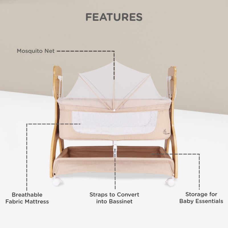 Lullabies Woodsy Manual Baby Cradle