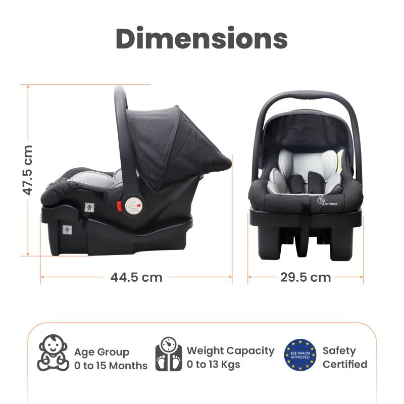 R for Rabbit Carry Cot Cum Car Seat