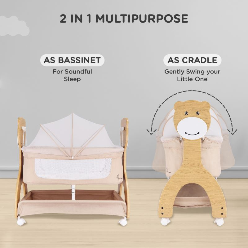 Lullabies Woodsy Manual Baby Cradle